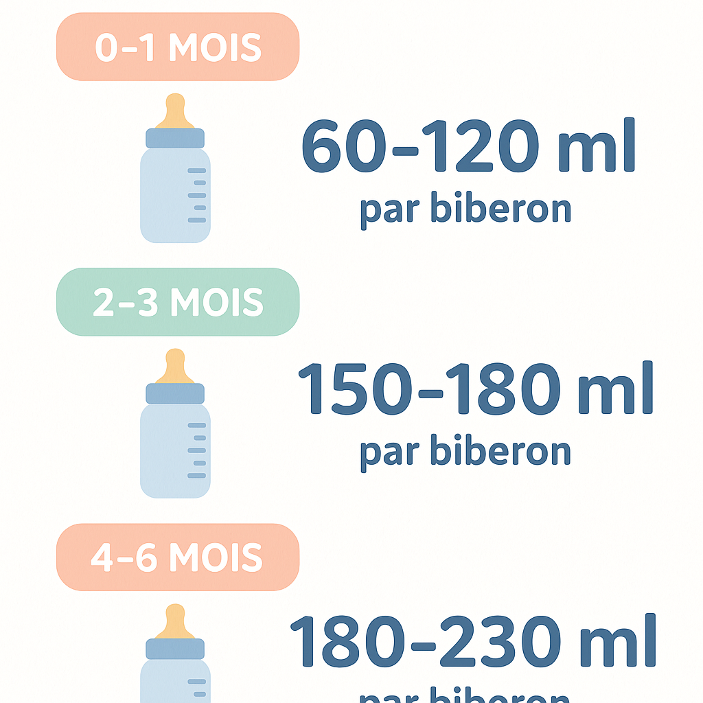 Quelles sont les quantités recommandées par âge ? Quelles sont les quantités recommandées par âge ?